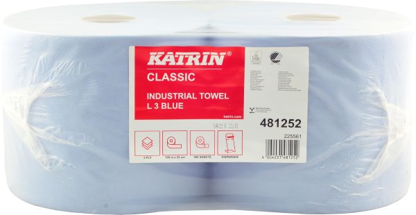 Katrin Classic Industrial Towel L3 blue - Opakowanie 2szt. / 3-warstwowy, niebieski